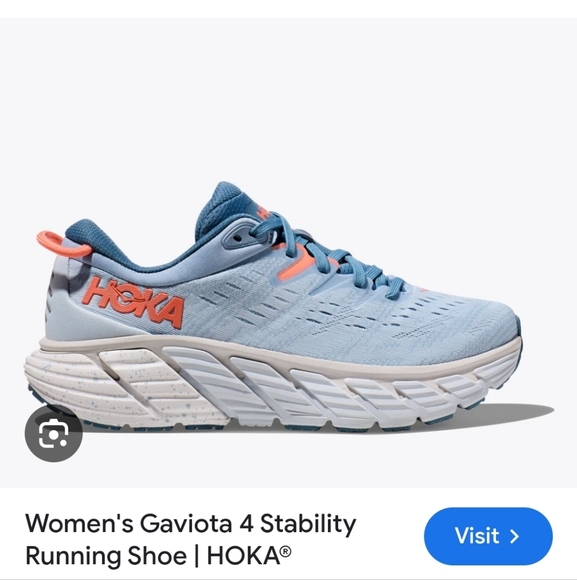 Hoka Women's Blue Gaviota 4 Stability Running Shoes Sneakers Size 9.5 D Wide - Picture 9 of 9